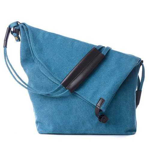 Women Canvas Bags Casual Black Buttom Shoulder Bags Crossbody Bags