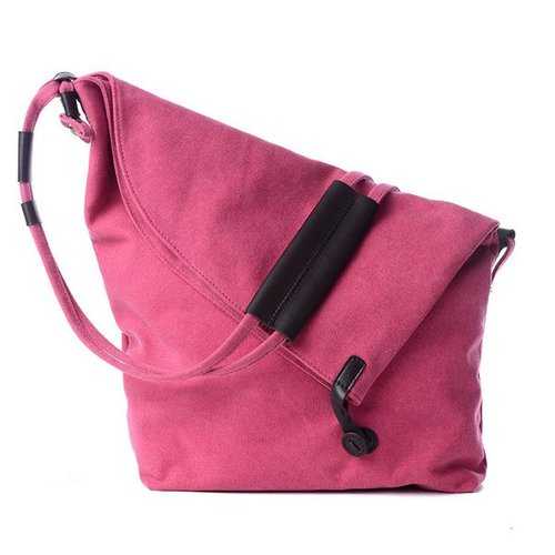 Women Canvas Bags Casual Black Buttom Shoulder Bags Crossbody Bags