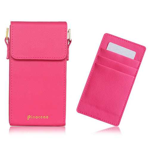 Women PU Hasp Shoulder Bags Mini Crossbody Bags 6'' Phone Case For Iphone 6S Plus Samsung Huawei