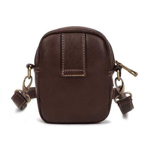 Women Men Retro Front Zipper Pocket Shoulder Bags Vintage Crossbody Bags Waist Bags 5.5'' Phone Bags