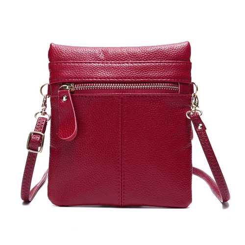 Women Genuine Leather Multi-Function Phone Bag