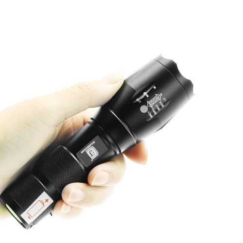 2 in1 XANES UV05 2xT6 LEDs Purple+White Light Zoomable UV Flashlight Scorpion Insect Detection Pen