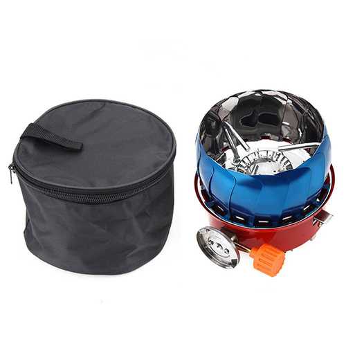 Portable Lotus Shape Windproof Camping Gas Stove Mini Outdoor BBQ Grill Stove Backpack Picnic Burner