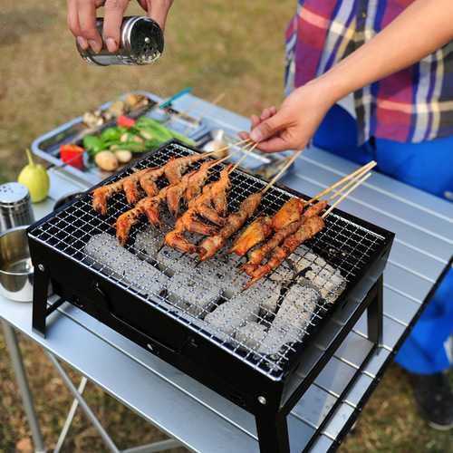 YSR BBQ Portable Barbecue Stove Outdoor Cooking Picnic Camping Wood Charcoal Grill Oven
