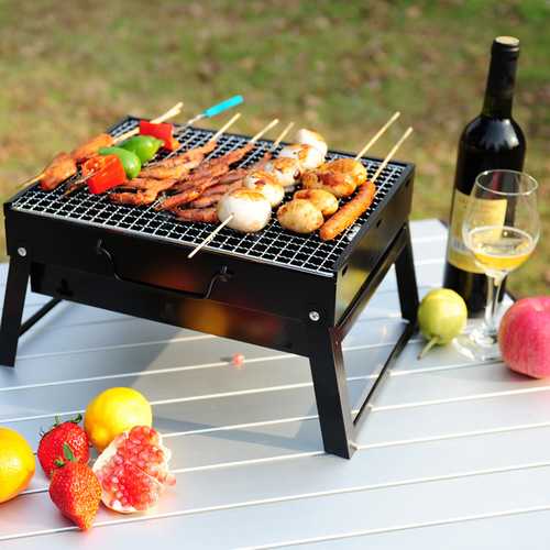 YSR BBQ Portable Barbecue Stove Outdoor Cooking Picnic Camping Wood Charcoal Grill Oven