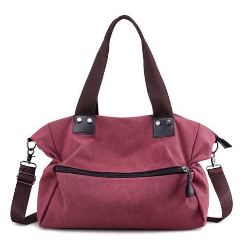 KVKY Women Canvas Tote Handbags Casual Front Pockets Bags