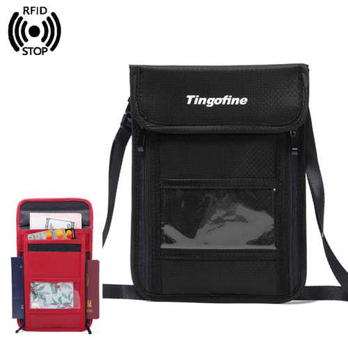 Men Women RFID Nylon Anti-Theft Travel Passport Bag Multi-Function Sling Bag Shoulder Crossbody Bag