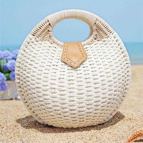 Women Nest Tote Handbag Summer Beach Bag Straw Bag Handbag