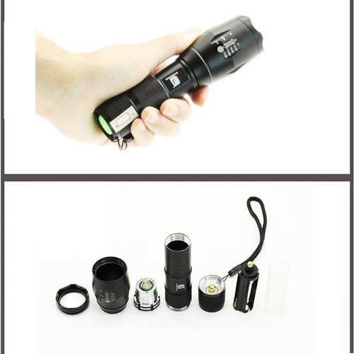 2 in1 XANES UV05 2xT6 LEDs Purple+White Light Zoomable UV Flashlight Scorpion Insect Detection Pen