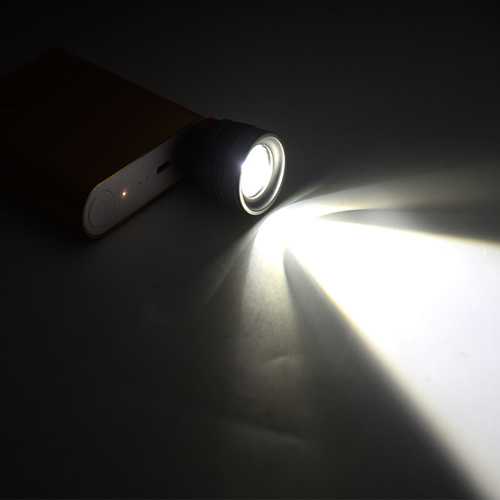 XANES 2401A XPE 120Lumens 3Modes USB Rechargeable Portable Zoomable USB Light LED Flashlight Head