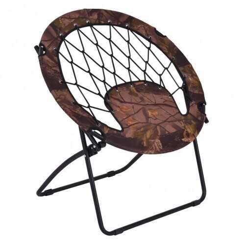Outdoor Camping Folding Round Bungee Chair-Army Uniform